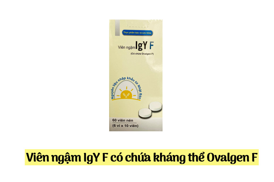Viên ngậm IgY F có chứa kháng thể Ovalgen F