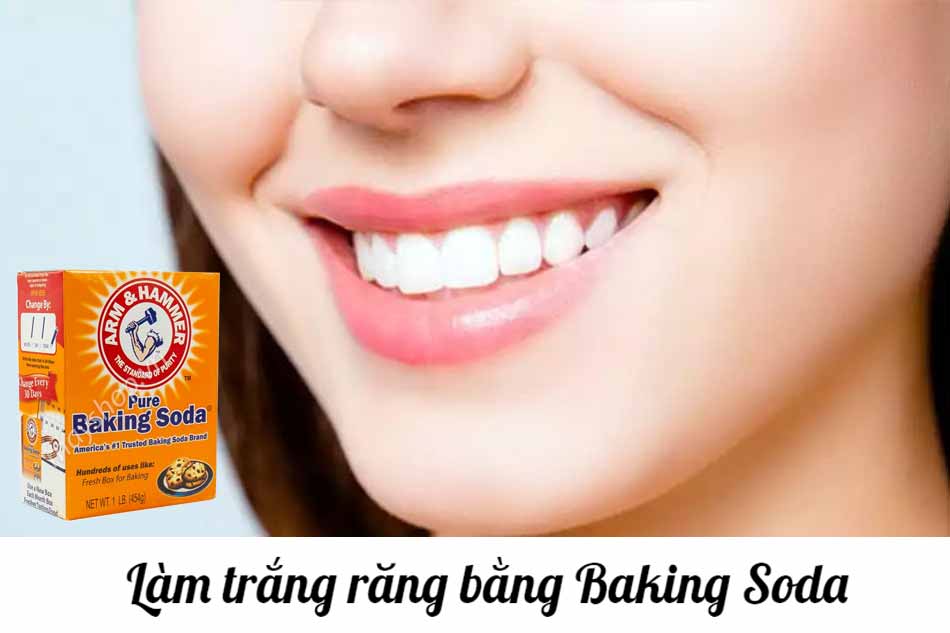 Dùng Baking soda làm trắng răng